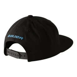 Bauer Keps Flat Brim Snapback Yth Black