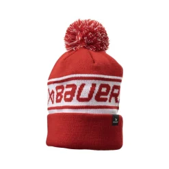 Bauer Mössa Team Ribbed Pom Sr Red