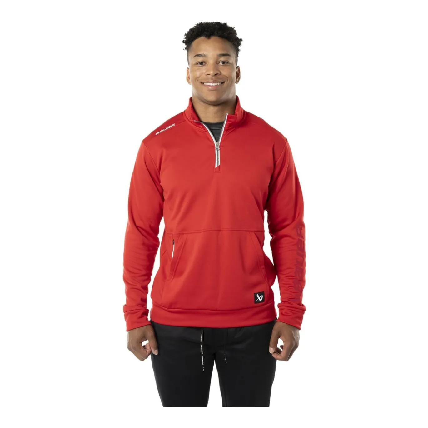 Bauer Tröja Team Fleece 1/2 Zip Sr Red