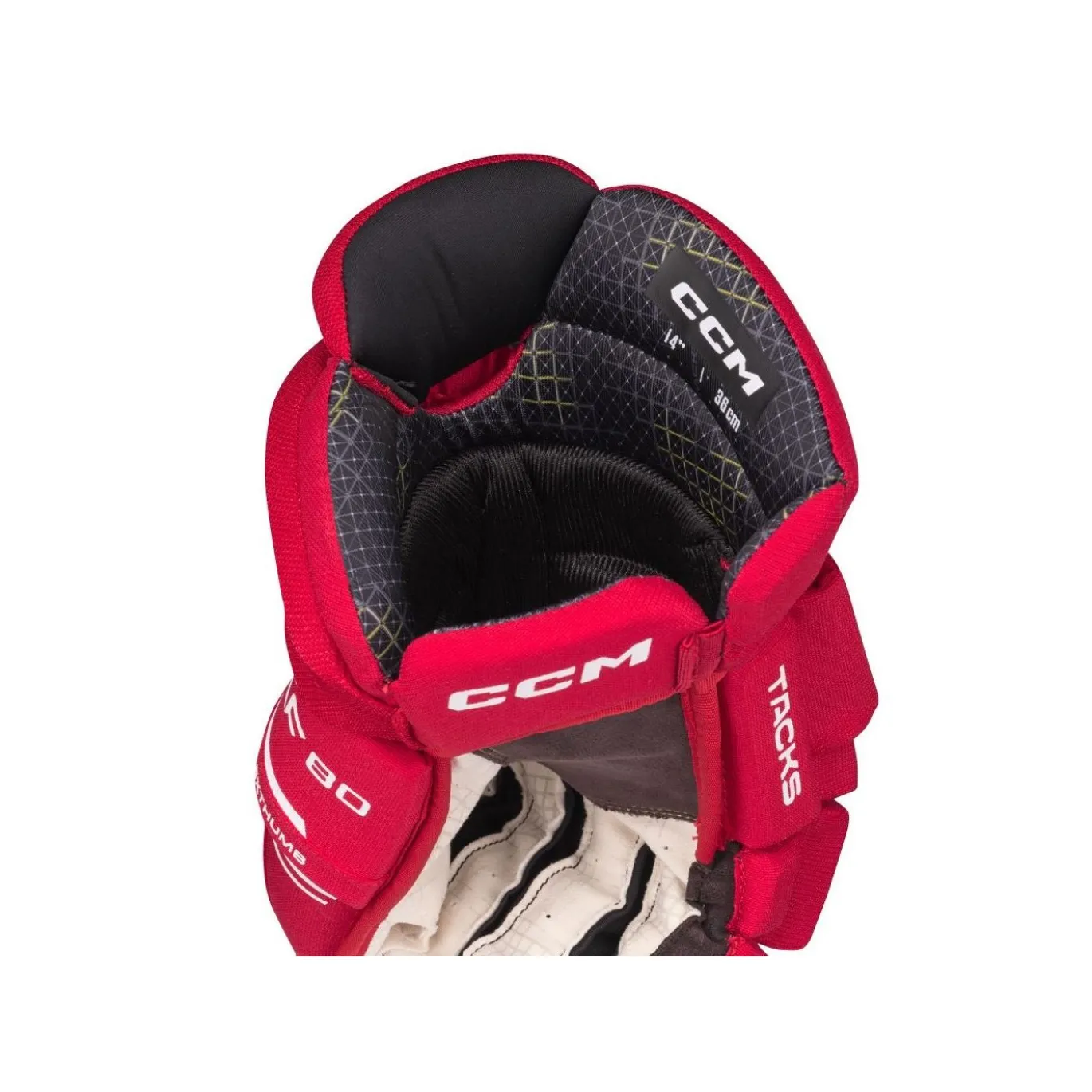 CCM Hockeyhandskar Tacks XF 80 Jr Red/White