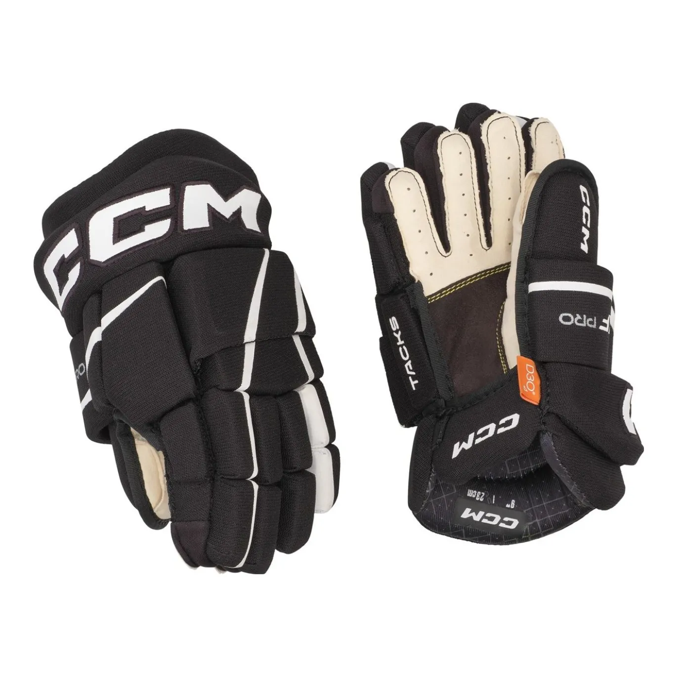 CCM Hockeyhandskar Tacks XF Pro Jr Black/White