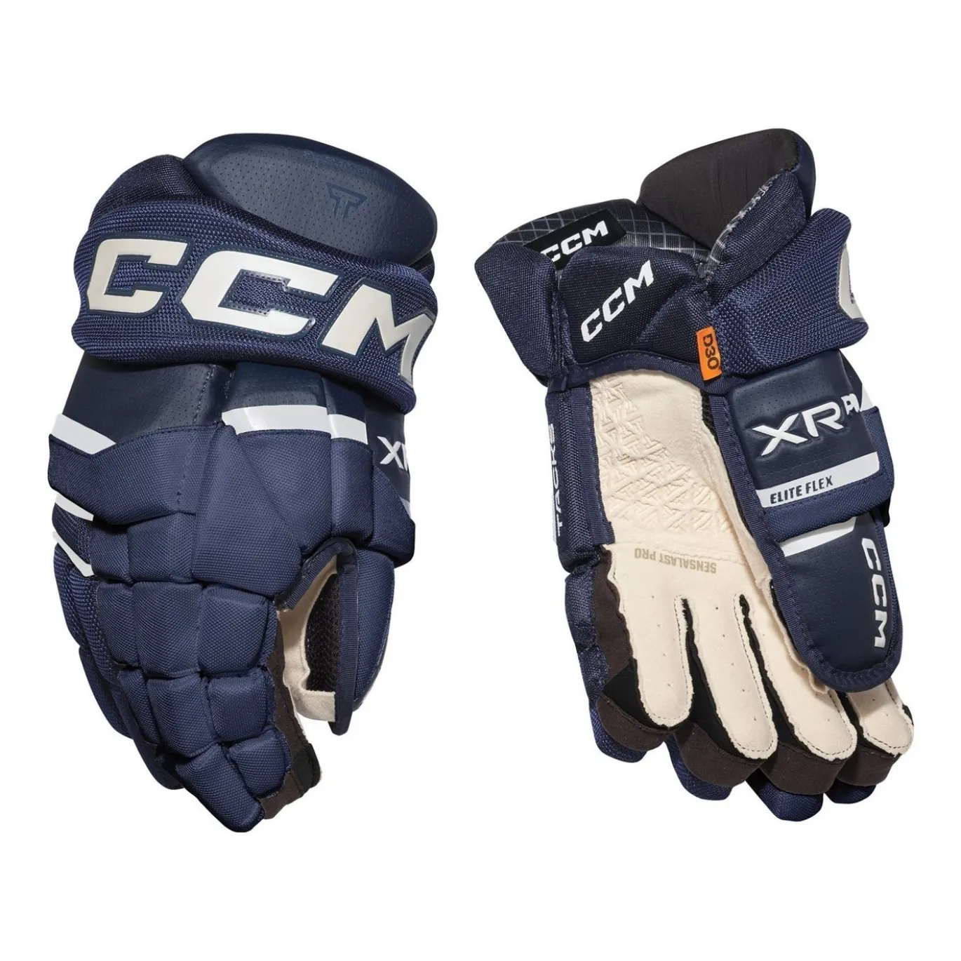 CCM Hockeyhandskar Tacks XR Pro Sr Navy/White