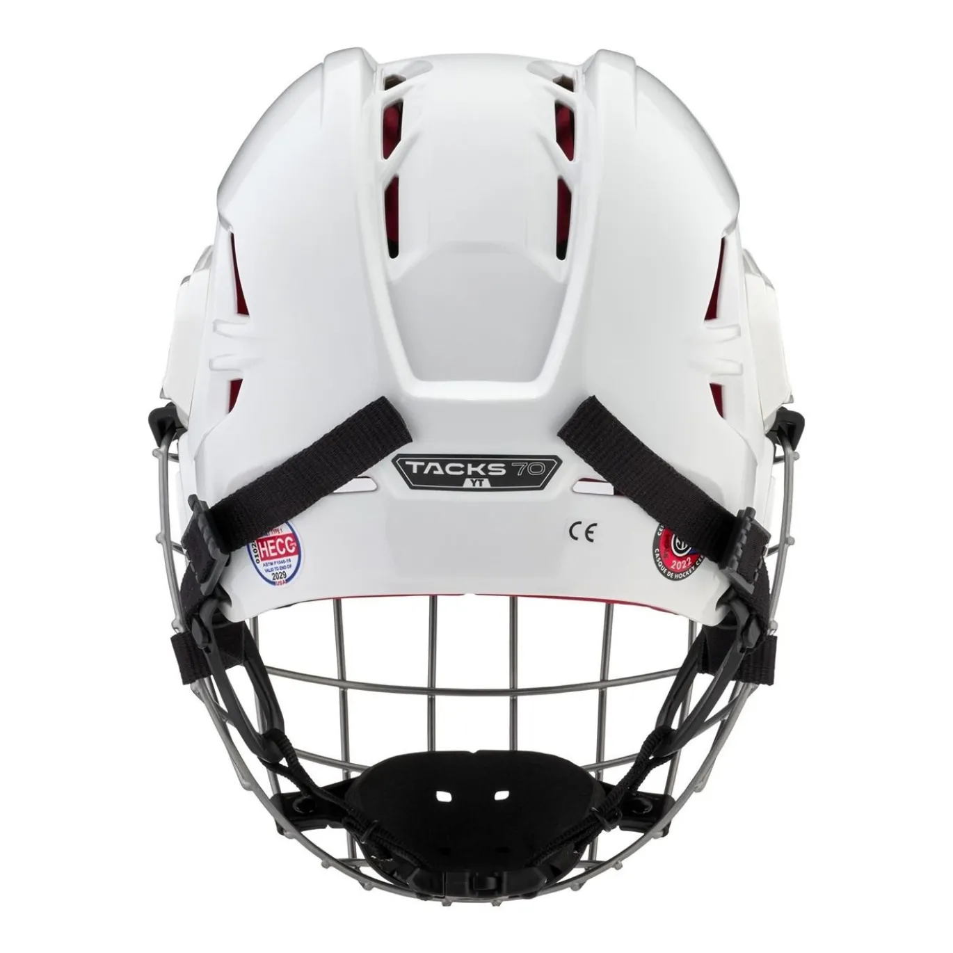 CCM Hockeyhjälm Tacks 70 Combo Yth Vit