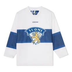 CCM Matchtröja Replica Team Finland Jr White