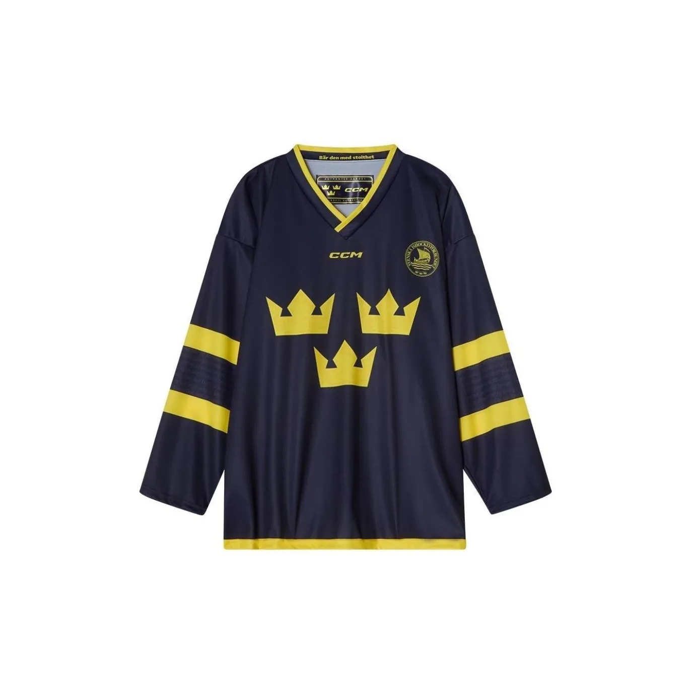 CCM Matchtröja Replica Team Sweden Jr Navy
