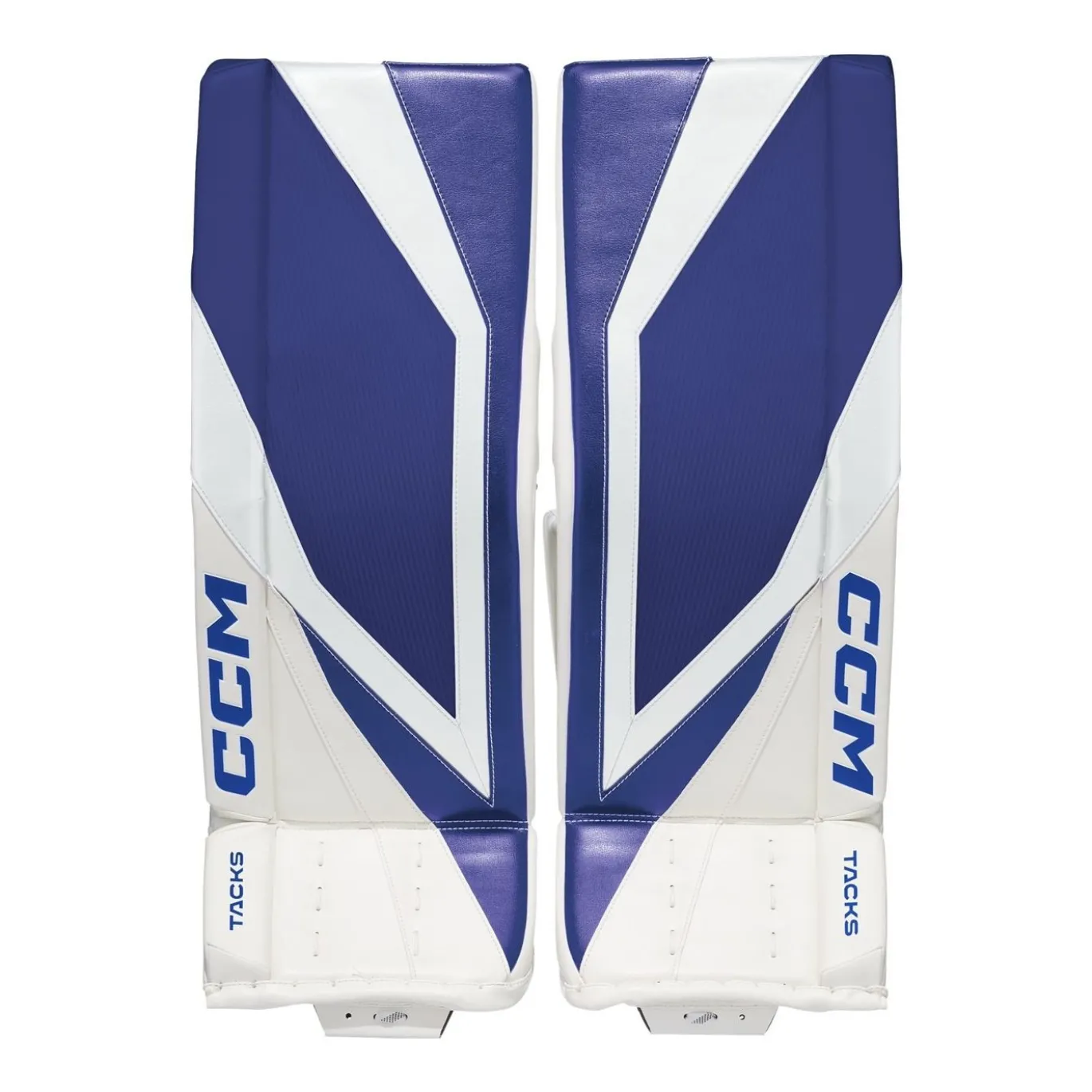 CCM Målvaktsbenskydd Tacks Sr White/Navy