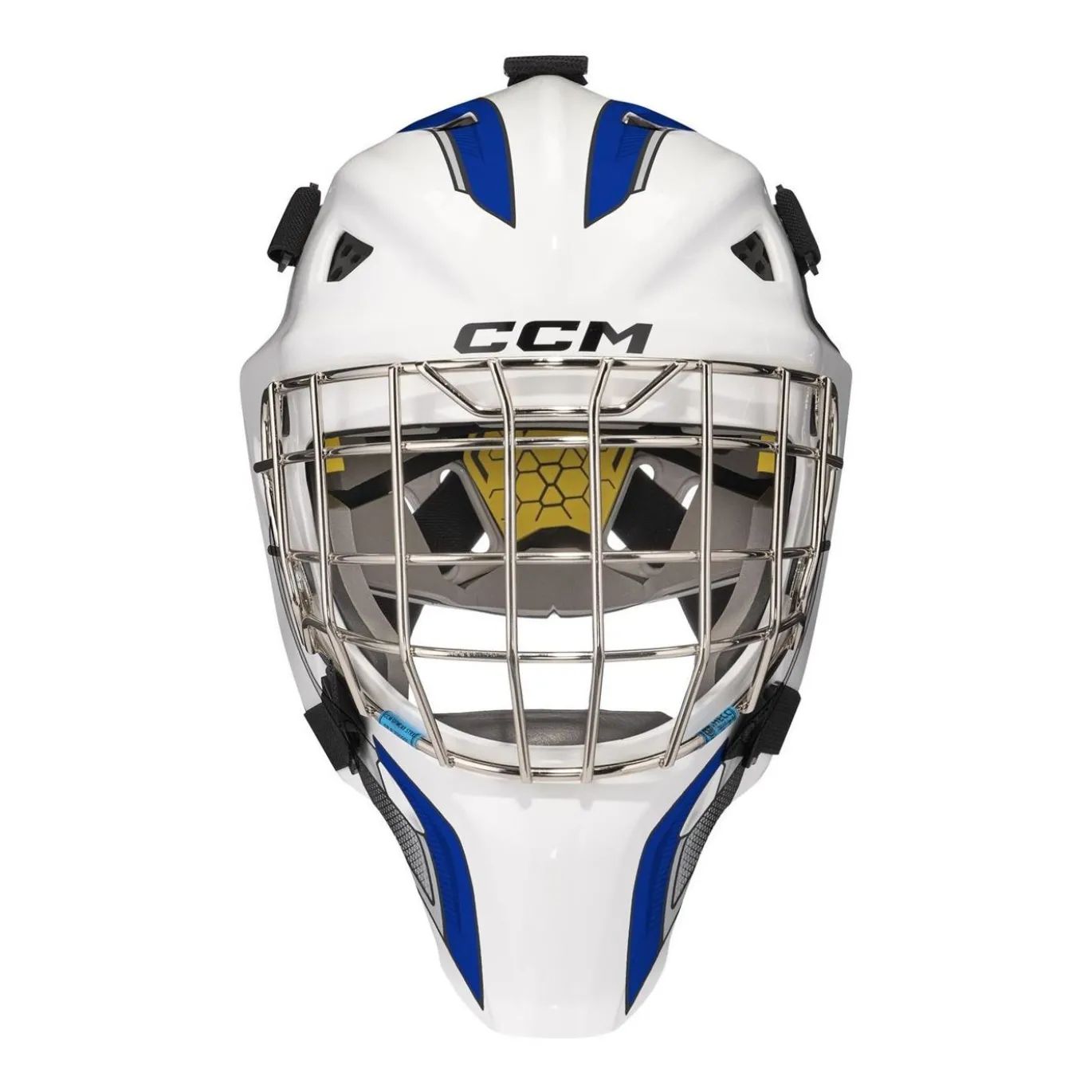 CCM Målvaktsmask Axis F5 Certified Cat-Eye Dekal Yth White/Royal