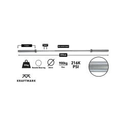 Kraftmark Internationell Skivstång 50Mm Cf 20Kg 3.0