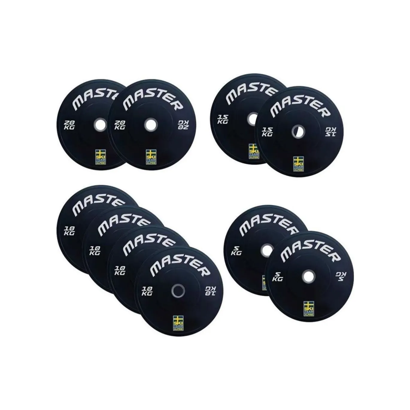 Master Fitness Viktskiva Bumper Bumper Set 120 Kg Skiteam
