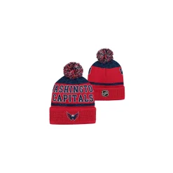 Outerstuff Mössa Puck Pattern Cuffed Pom Jr. - Washington Capitals