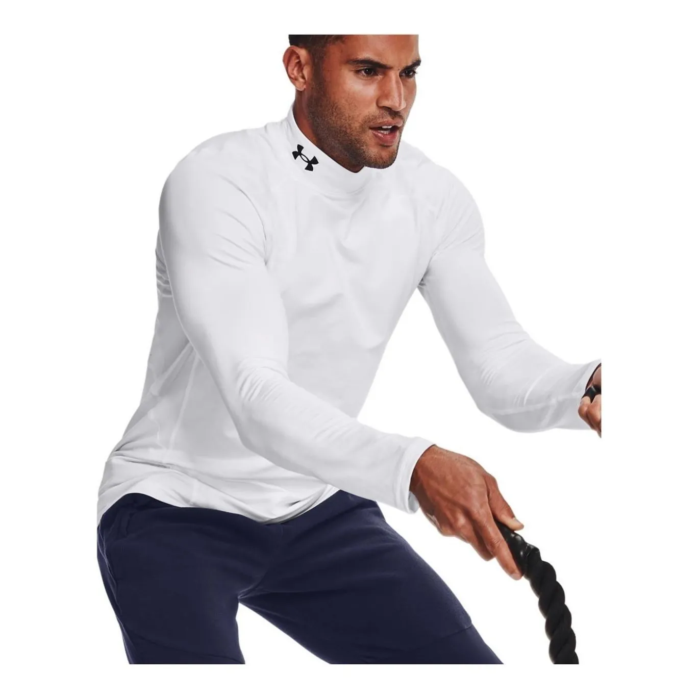 Under Armour Tröja Mock ColdGear Fitted White