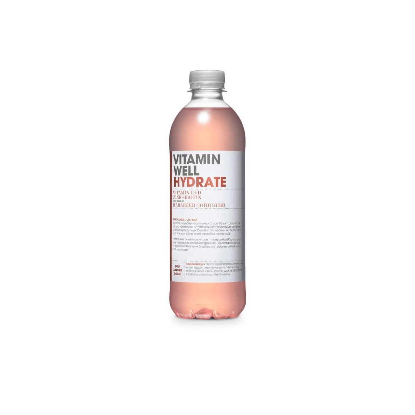 Vitamin Well Energidryck Hydrate Jordgubb-Rabarber